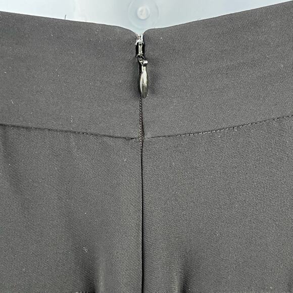 Veronica Beard Paula Black High Waist Back Zip Slit Hem Slim Trouser Pants 00/XS - Picture 11 of 14